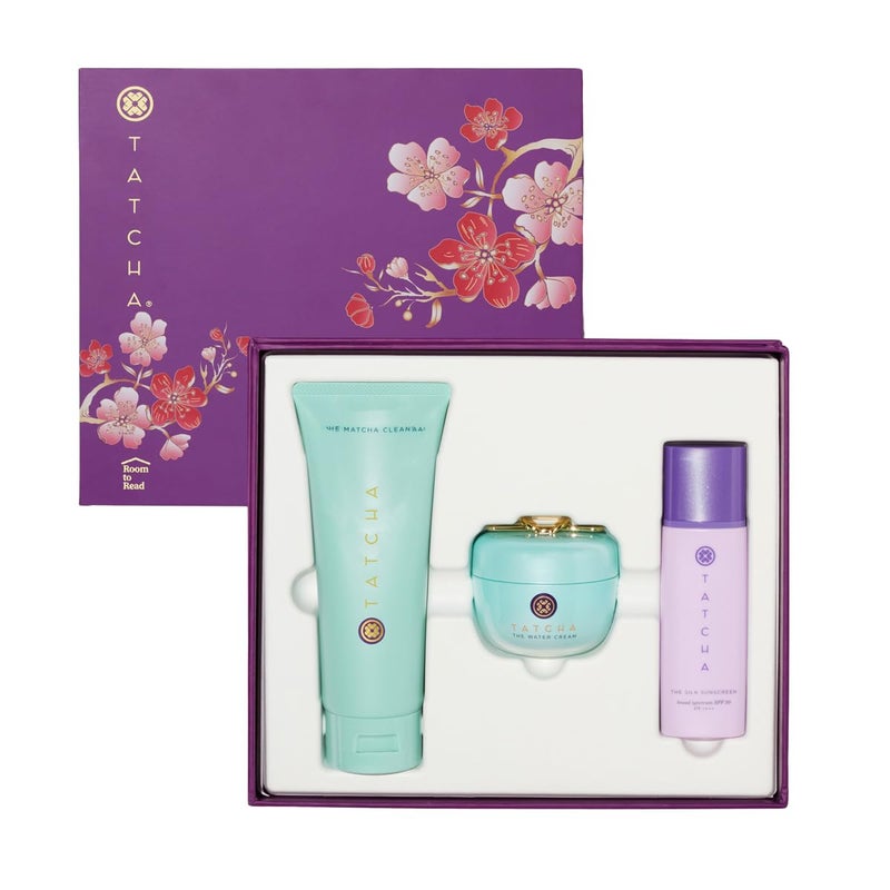 Tatcha The Pure Pores Set Matcha Cleanse Water Cream  Silk Sunscreen with Clarifying Japanese Ingredients for Smooth Luminous Protected Skin 176 Value